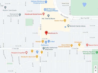 Map to Post Office Map to Post Office